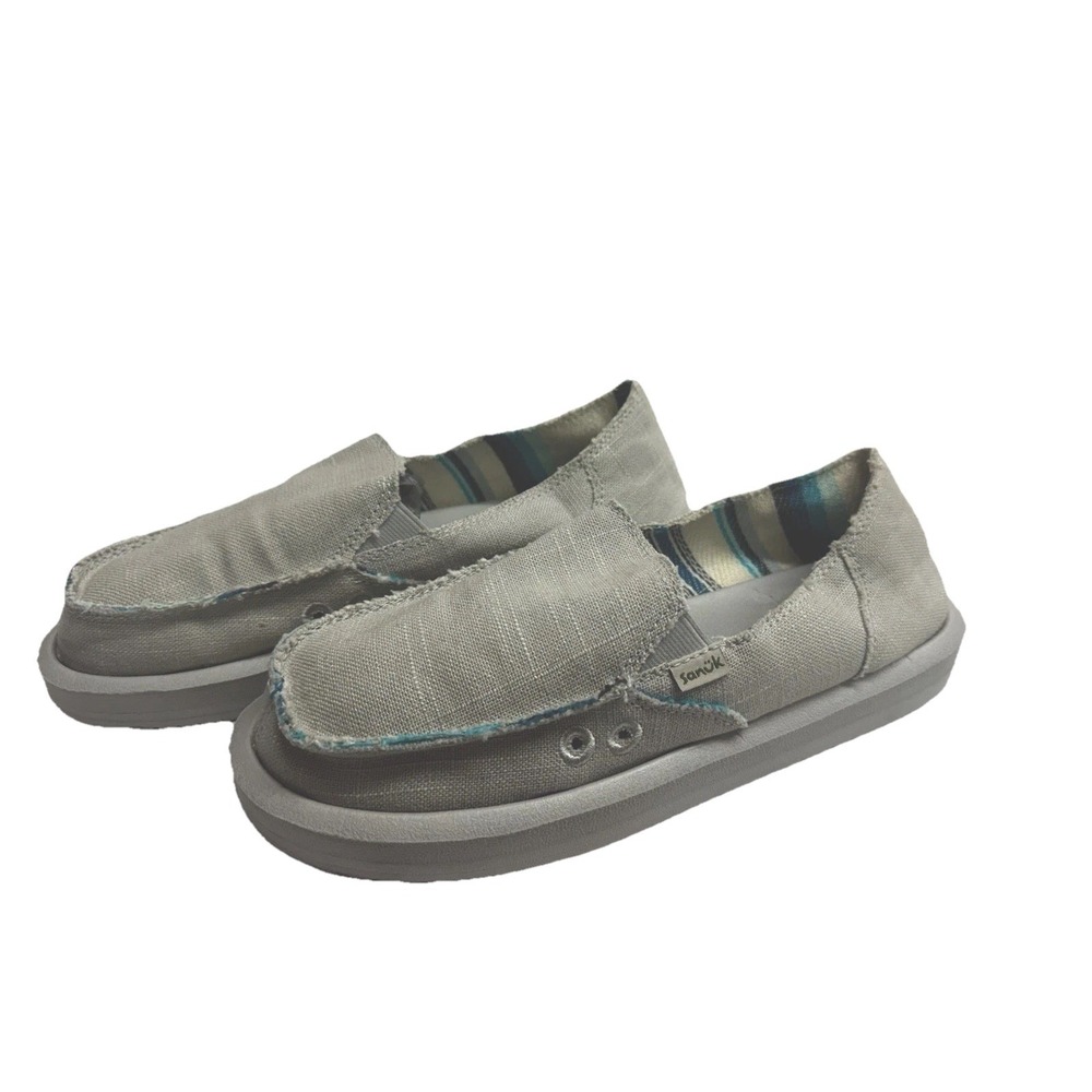 Women's Sanuk Sidewalk Surfer Canvas Slip-On Shoes Size 8‎